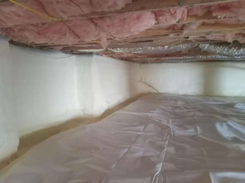 Crawl space encapsulation with closed-cell spray foam for Attic Insulation in Fort Walton Beach